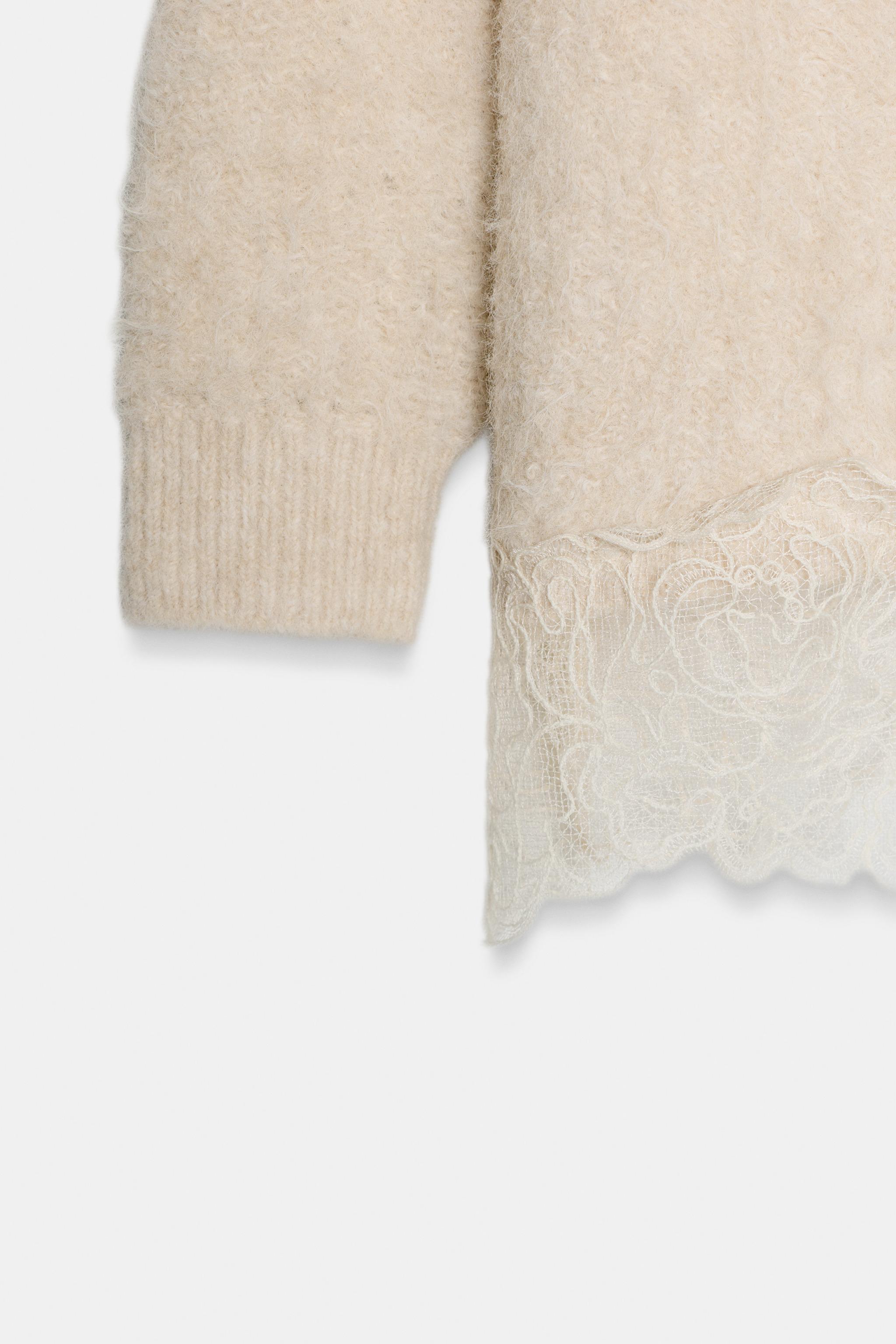 COMBINATION LACE KNIT JUMPER